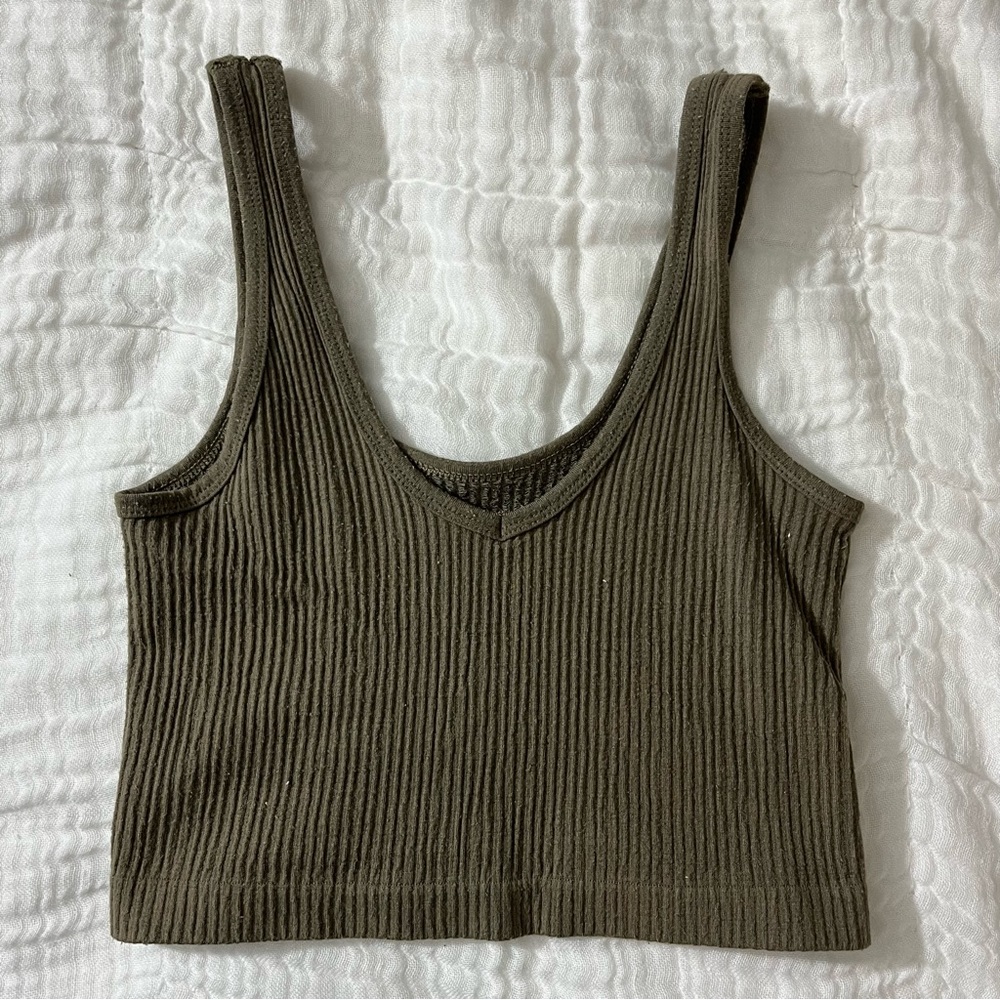 Urban Outfitters Army Green Cropped Tank
